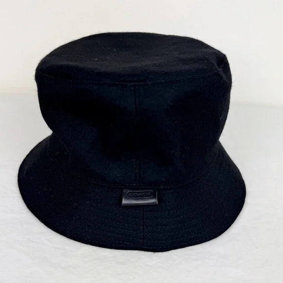 Coach Black Wool Bucket Hat